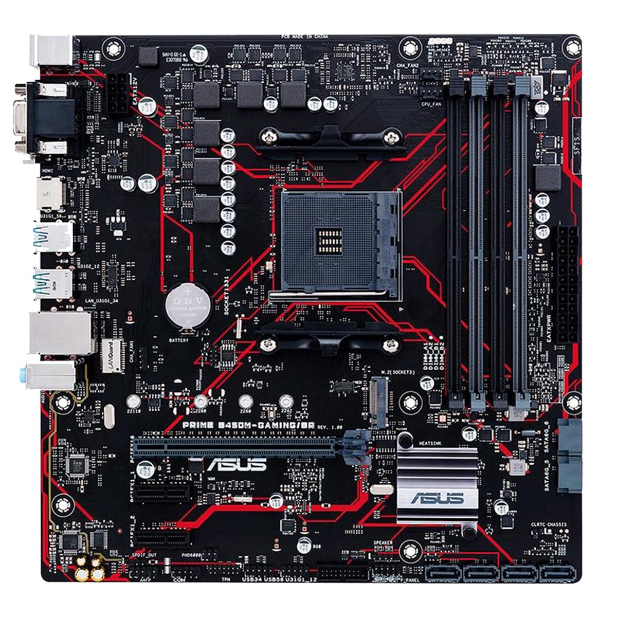 Kit Upgrade, Asus Prime B450M Gaming/BR + AMD Ryzen 7 5700G + Memória DDR4, 16GB/3000MHz
