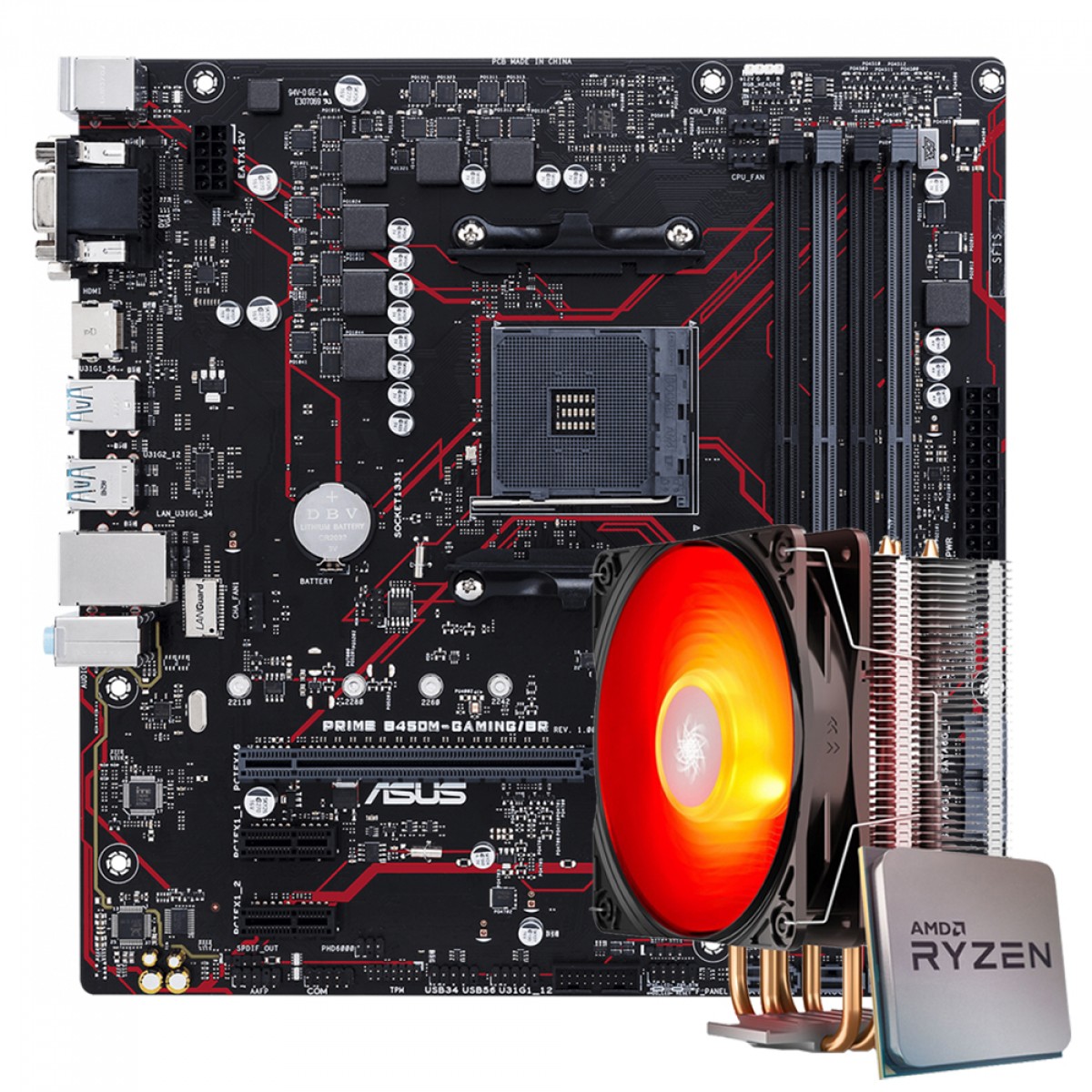 Kit Upgrade Asus Prime B450M Gaming/BR + AMD Ryzen 7 3700x