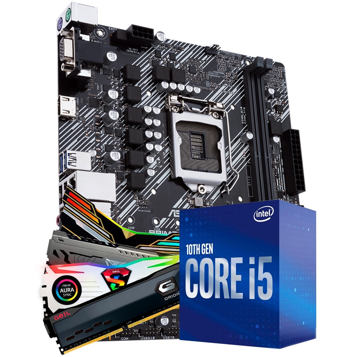Kit Upgrade, Intel i5 10400 + Placa Mãe H510 + 8GB DDR4