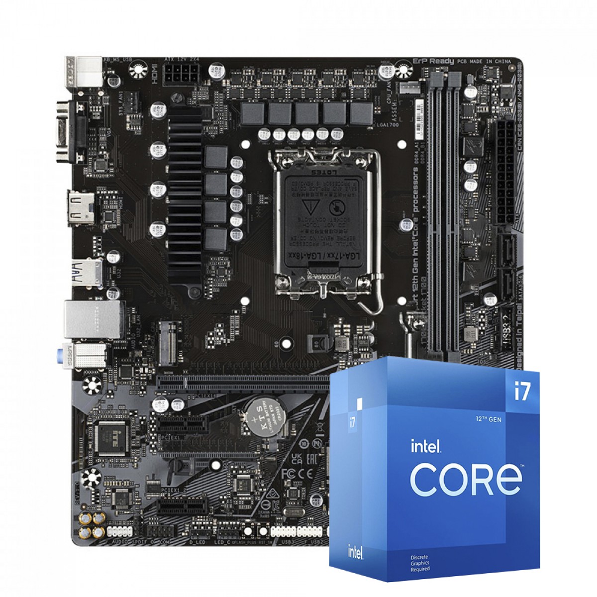 Kit Upgrade Intel Core i7 12700F + Placa Mãe B660
