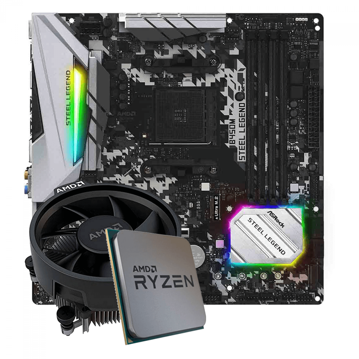 Kit Upgrade, AMD Ryzen 5 3500, ASRock B450M Steel Legend