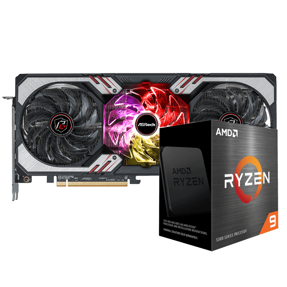 Kit Upgrade ASRock Radeon RX 6700 XT Phantom Gaming D OC + AMD Ryzen 9 5900X