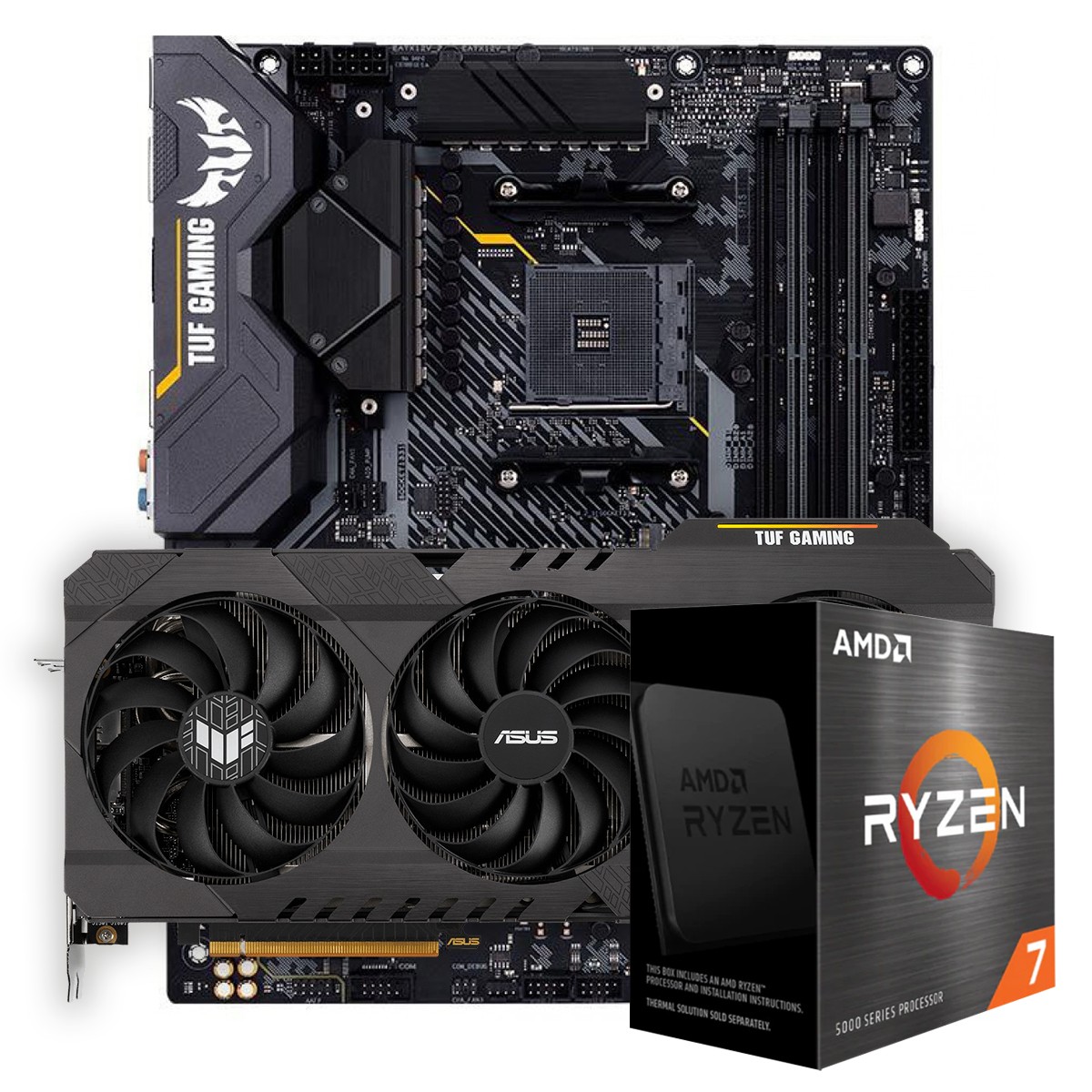 Kit Upgrade ASUS TUF Gaming Radeon RX 6700 XT OC + AMD Ryzen 7 5800X + ASUS TUF Gaming X570-Plus