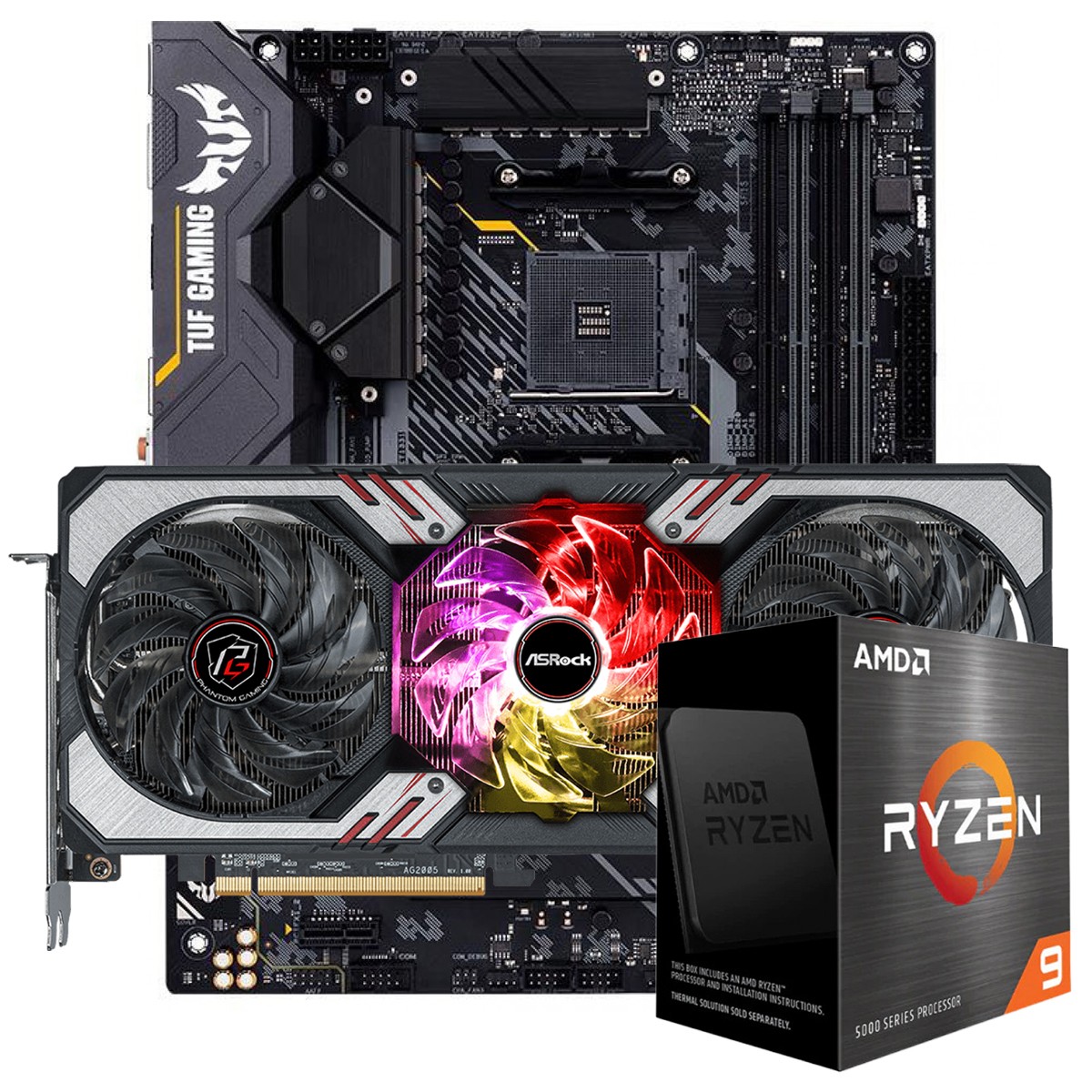 Kit Upgrade ASRock Radeon RX 6700 XT Phantom Gaming D OC + AMD Ryzen 9 5950X + ASUS TUF Gaming X570-Plus
