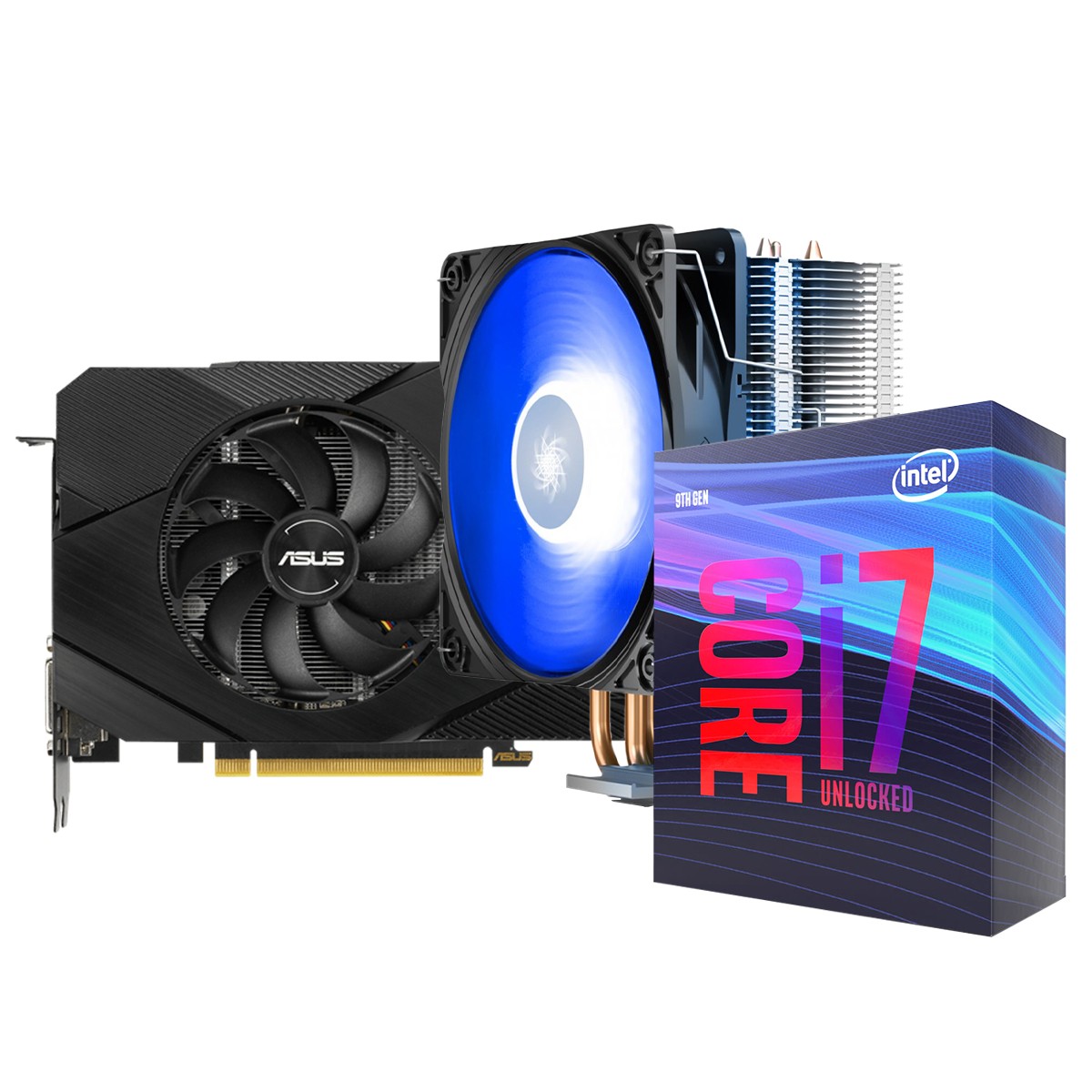 Kit Upgrade ASUS GeForce RTX 2060 OC EVO Dual + Intel Core i7 10700KF + Brinde Cooler