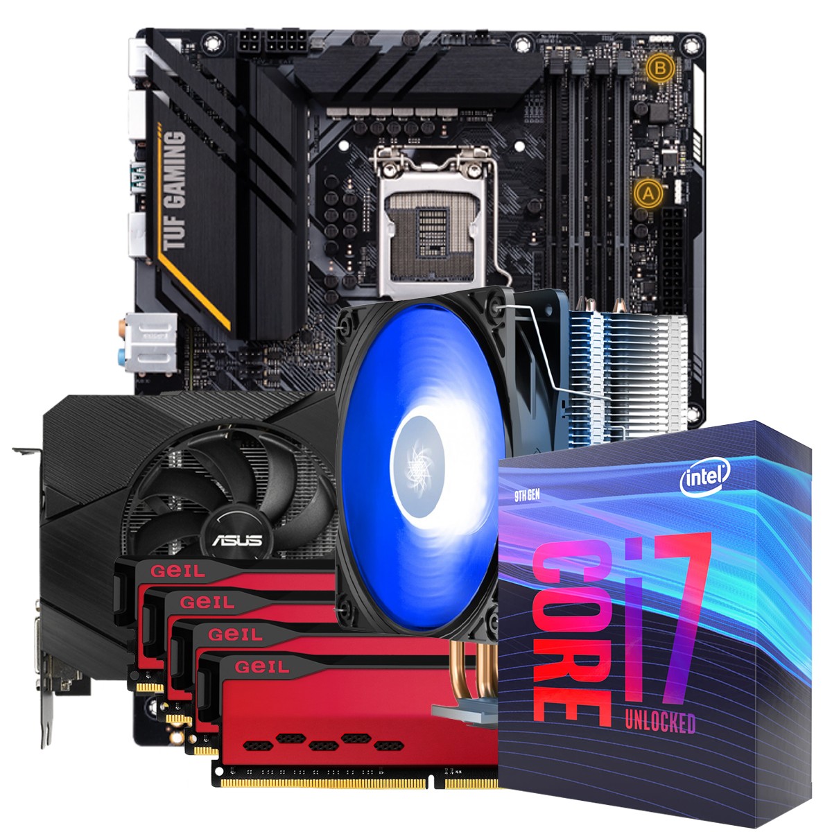 Kit Upgrade ASUS GeForce RTX 2060 OC EVO Dual + Intel Core i7 10700KF + ASUS Z490-Plus TUF Gaming + Geil Orion 32GB (4x8GB) 3000MHz + Brinde Cooler