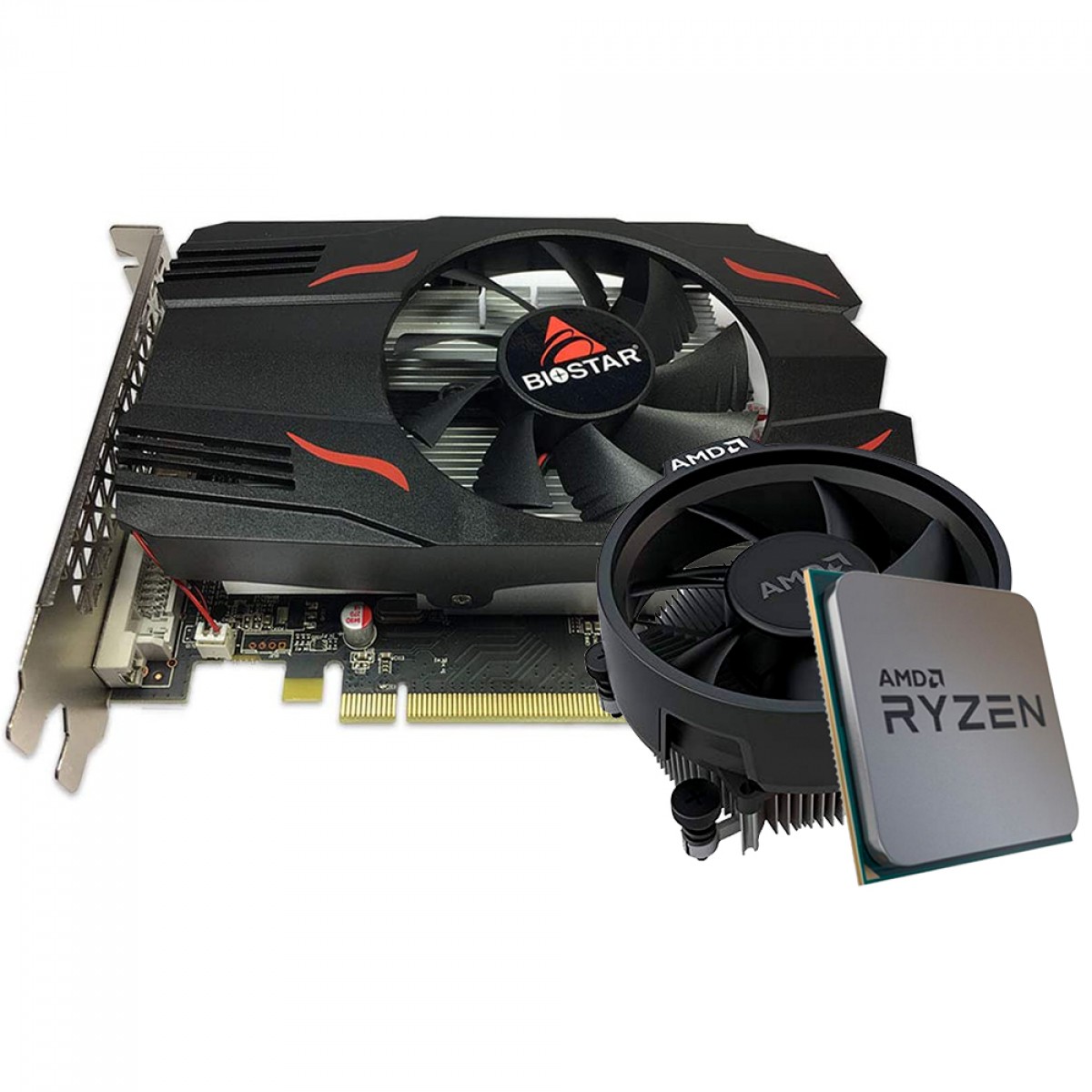 Kit Upgrade Biostar Radeon RX 550 4GB + AMD Ryzen 5 3500