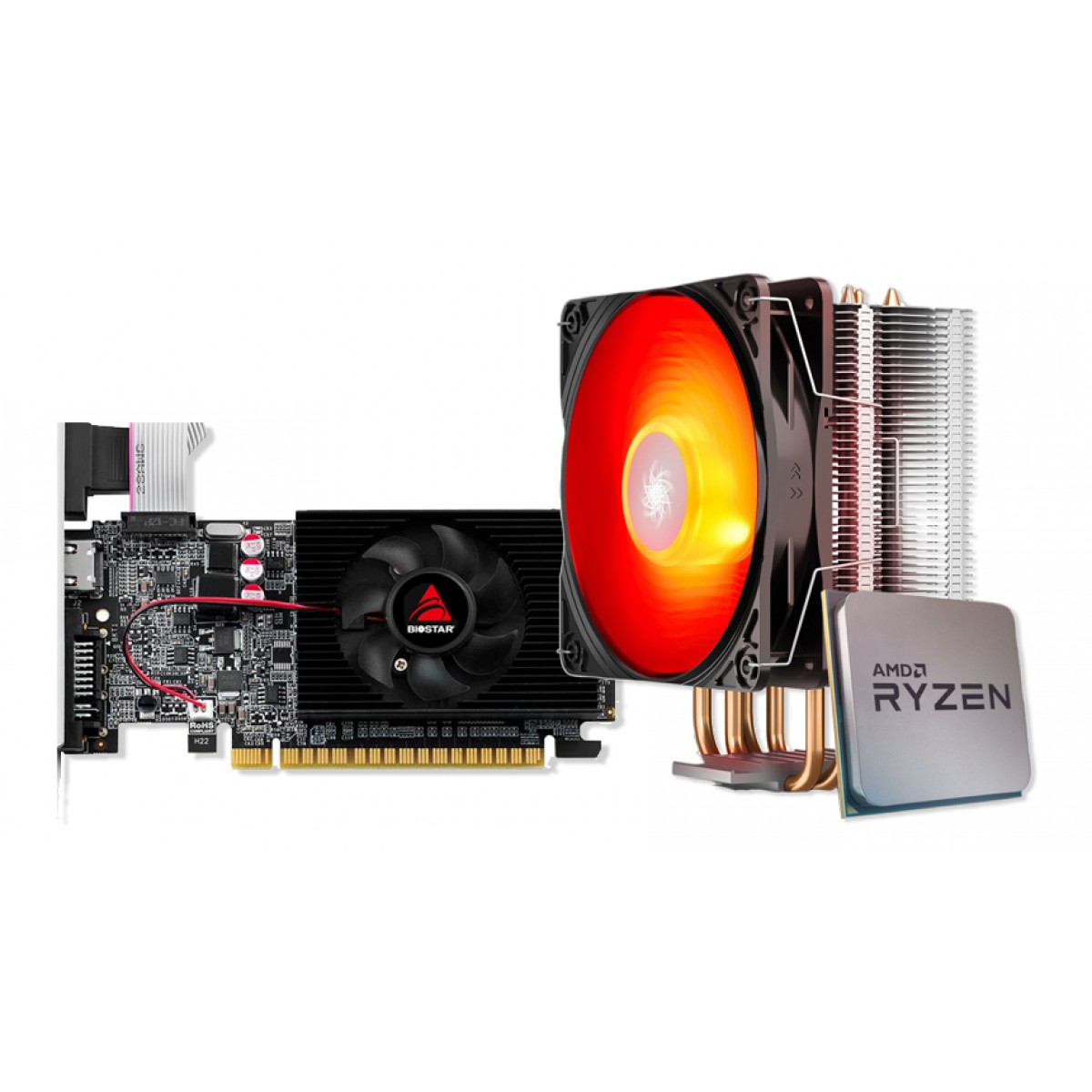 Kit Upgrade  Biostar GeForce GT 610 + Ryzen 3 3300X + Brinde Cooler