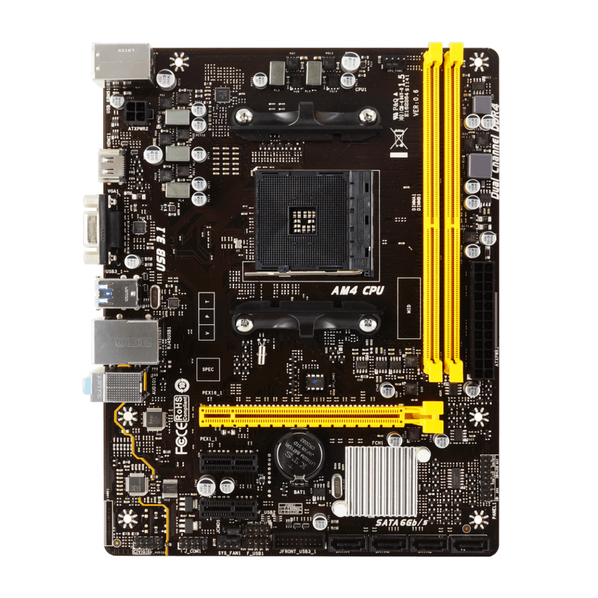 Kit Upgrade Biostar Radeon RX 550 4GB + AMD Ryzen 5 3500 + Biostar A320MH + Memória DDR4 16GB (2x8GB) 3000Mhz