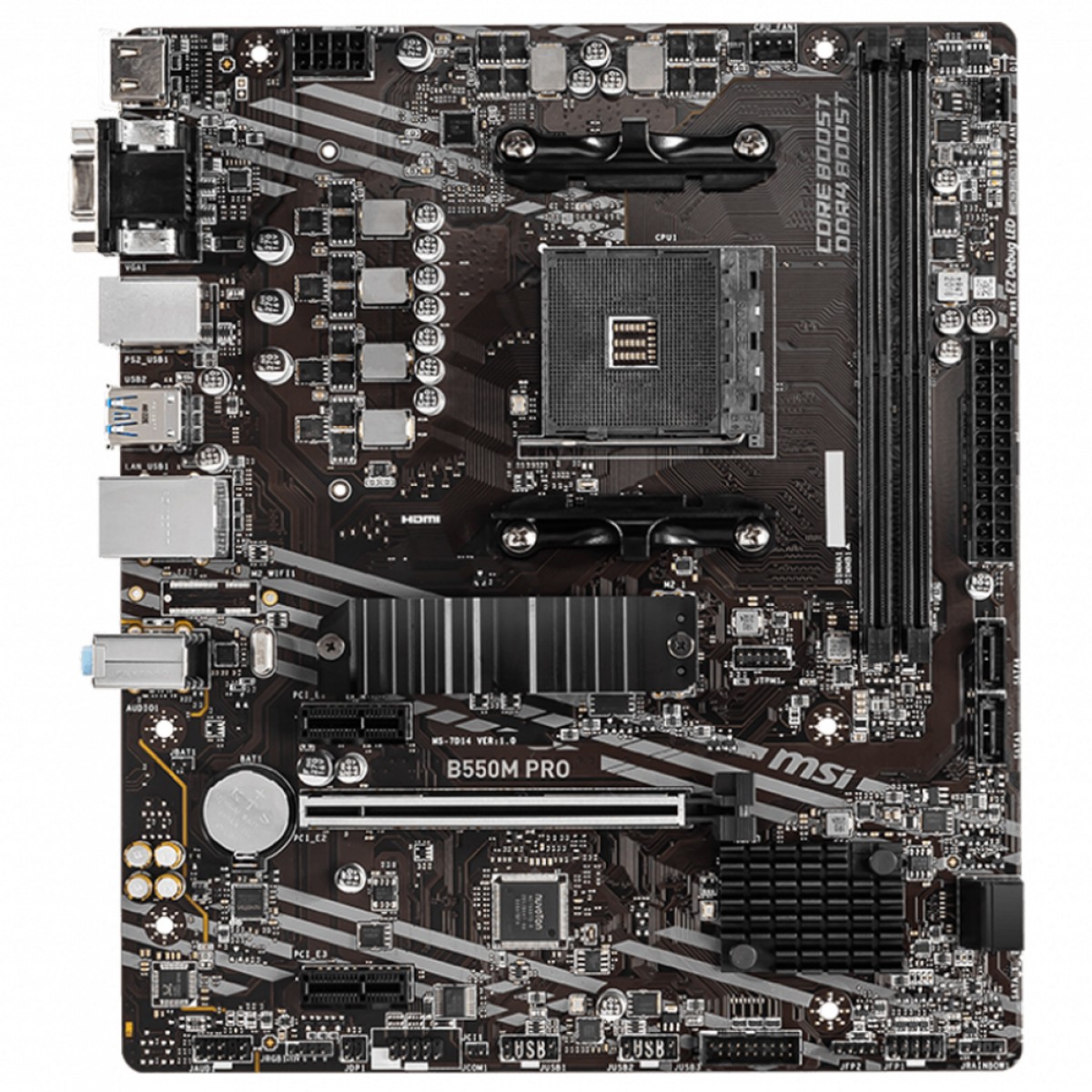 Kit Upgrade MSI B550M PRO + AMD Ryzen 5 5600X 4.6GHz + Deepcool Gammaxx 400 V2 Red