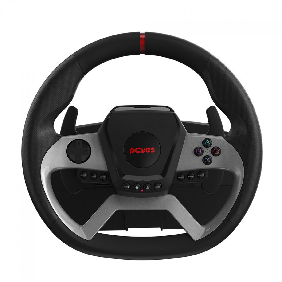 Volante PCYes W270 Para PC, Xbox e Playstation, Force Feedback, Com Pedais e Câmbio, Preto
