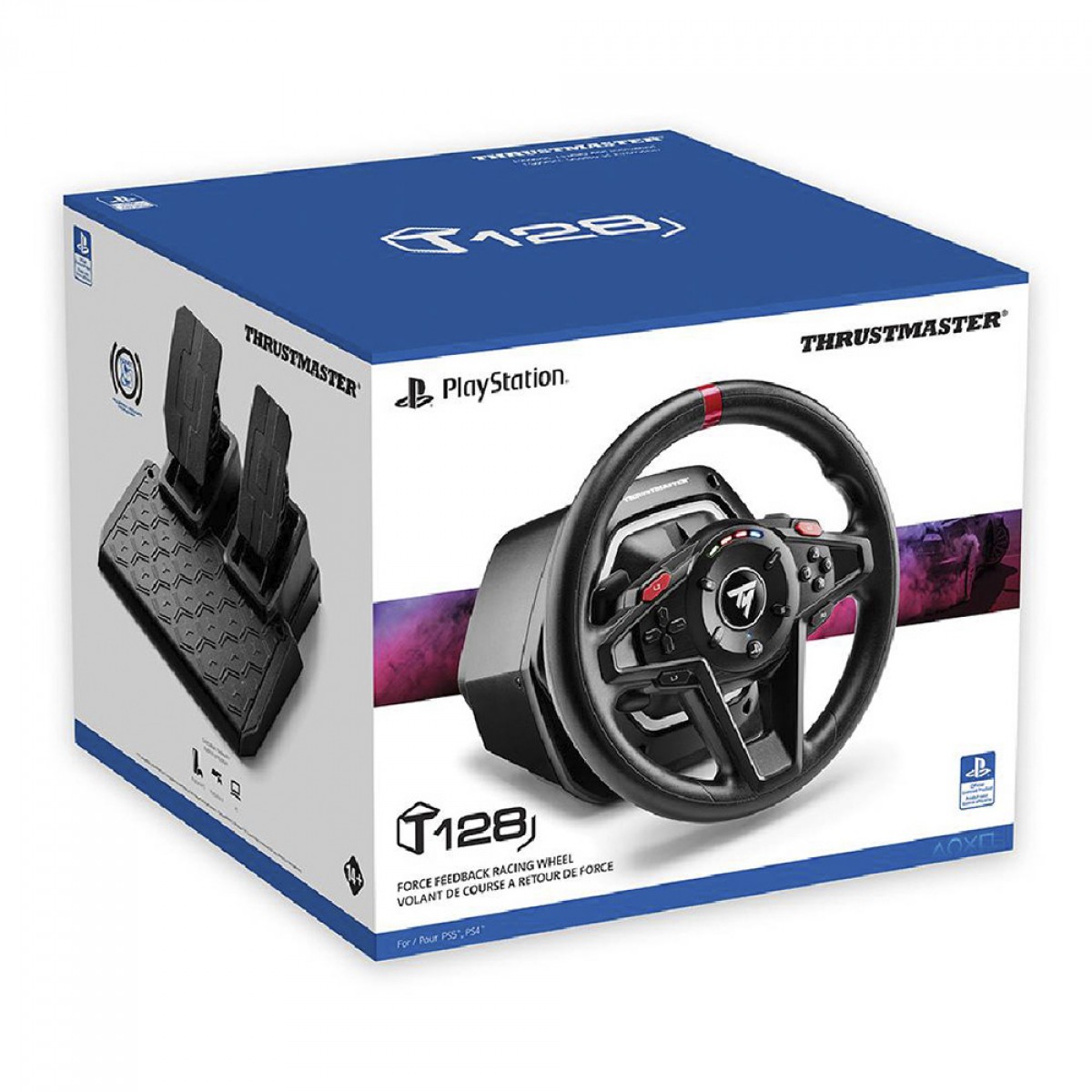 Volante Thrustmaster T128, Para PS5, PS5 e PC, Com Pedais, 4160862 