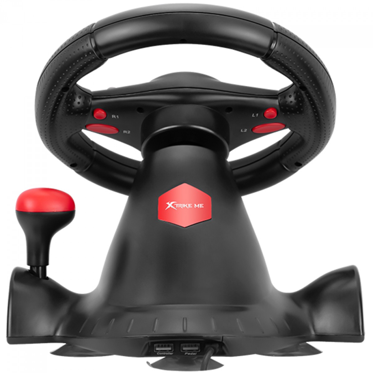 Volante Xtrike Me GP-903, PS4, PS3, XBOX One, XBOX 360, Switch, Android, PC, 180°, Com Pedal
