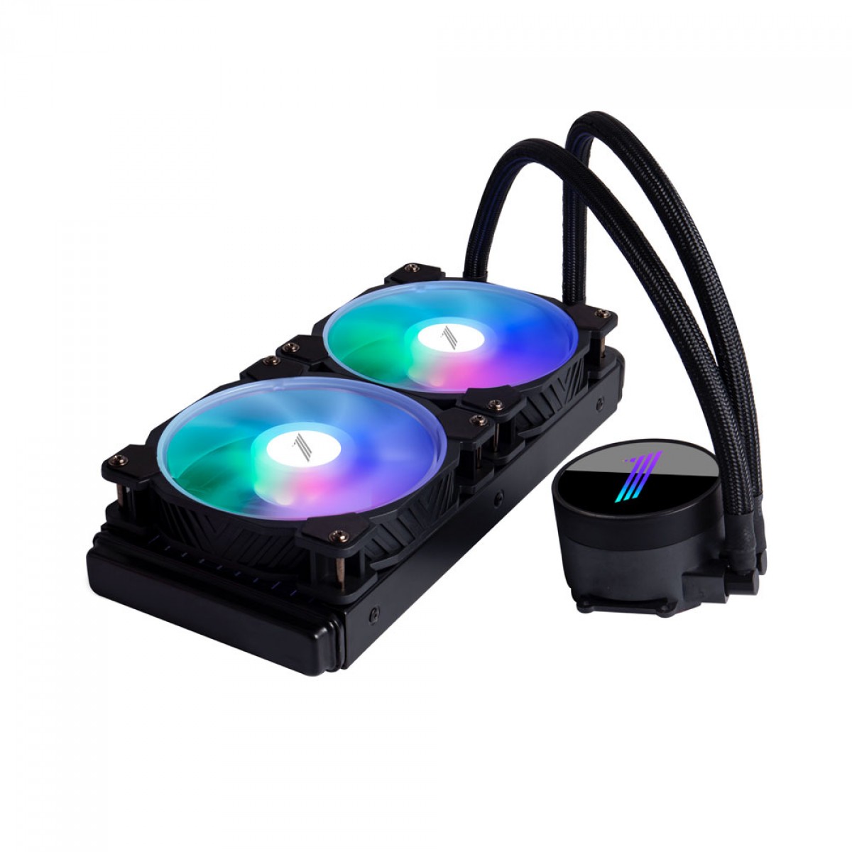 Water Cooler 1STPLAYER TS240, ARGB, 240mm, Intel-AMD, Compatível com LGA 1700, Controladora, Black
