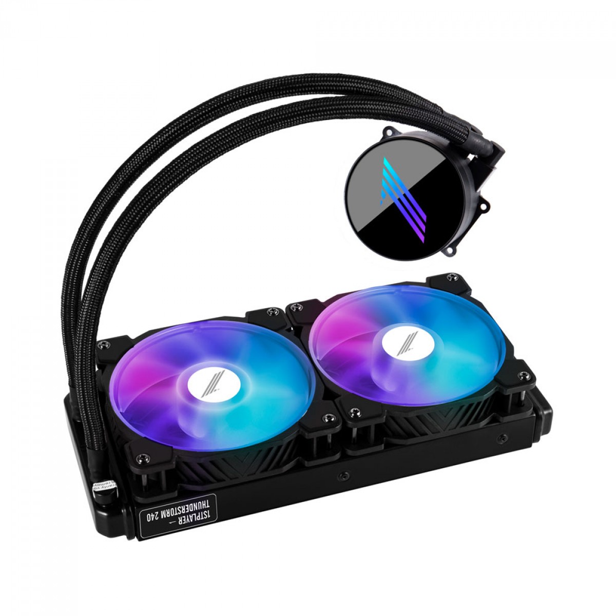 Water Cooler 1STPLAYER TS240, ARGB, 240mm, Intel-AMD, Compatível com LGA 1700, Controladora, Black