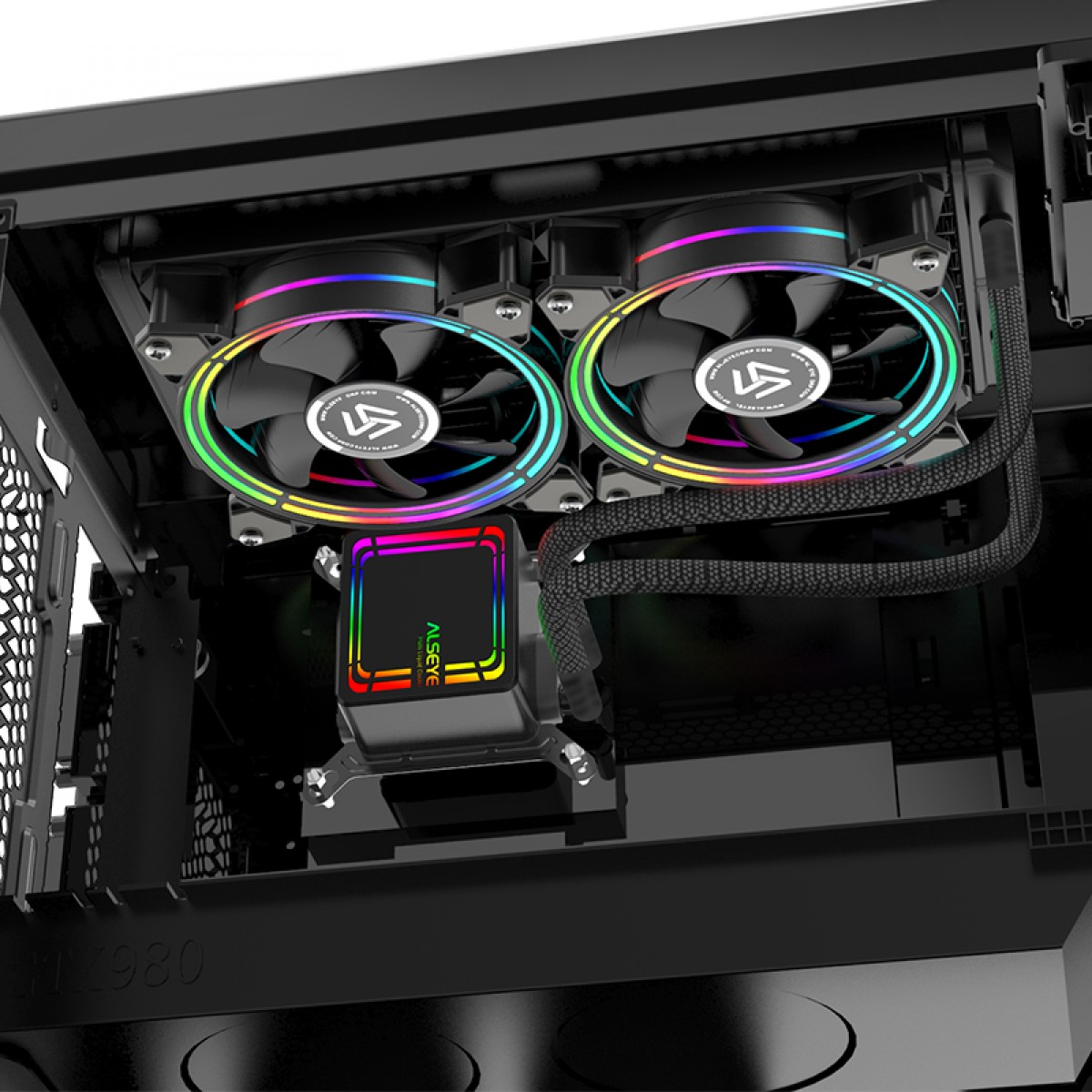 Water Cooler Alseye H240 Black, 240mm, RGB, Intel-AMD