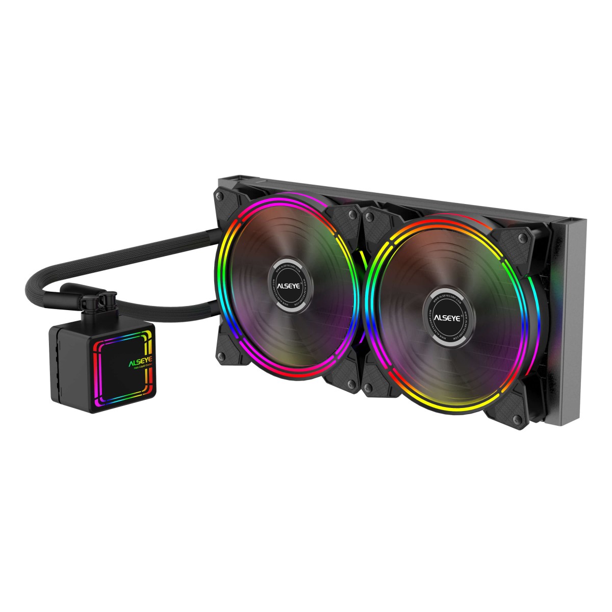 Water Cooler Alseye H280 Black, 280mm, RGB, Intel-AMD