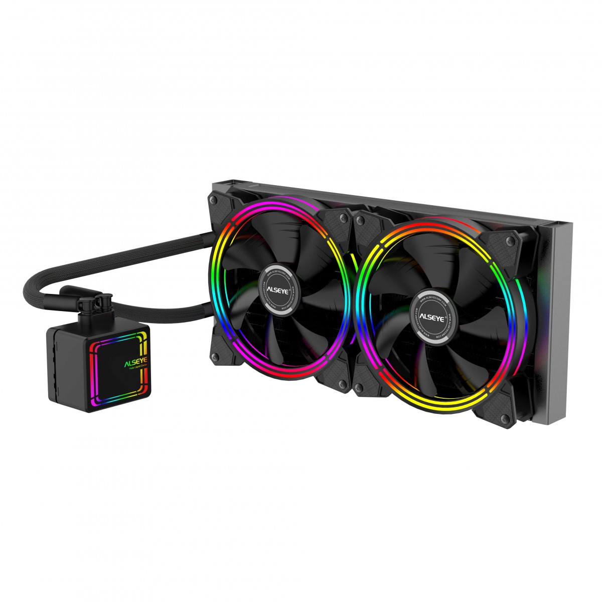 Water Cooler Alseye H280 Black, 280mm, RGB, Intel-AMD