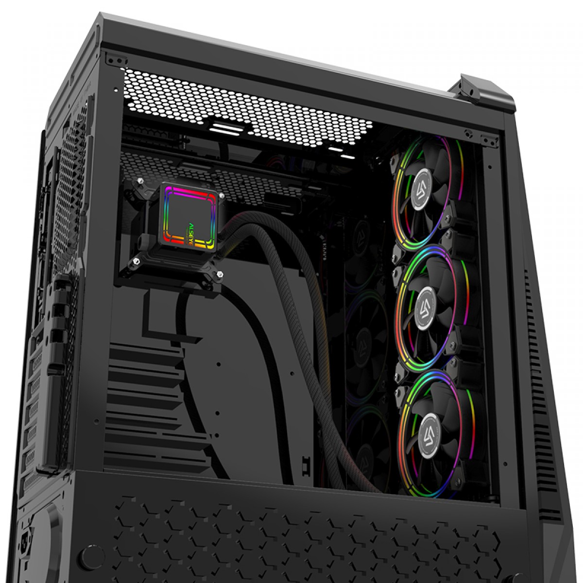 Water Cooler Alseye H360 Black, 360mm, RGB, Intel-AMD