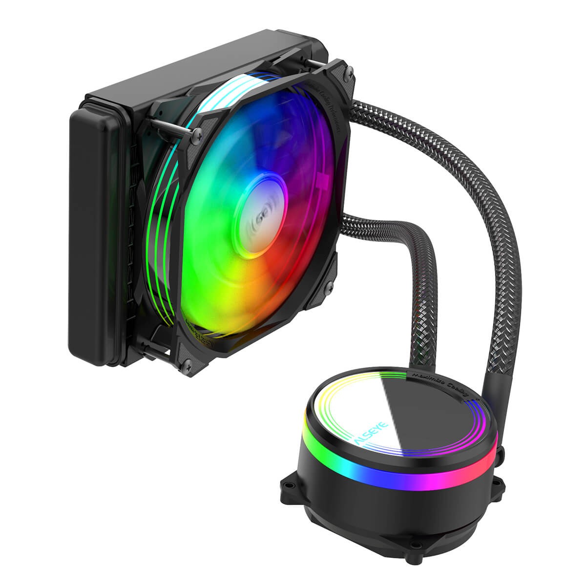 Water Cooler Alseye M120 Black, 120mm, RGB, Intel-AMD