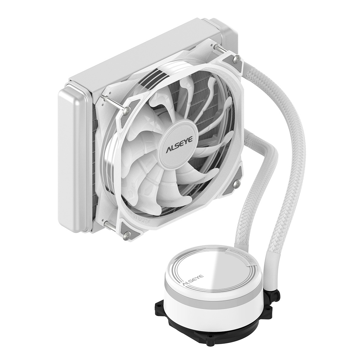 Water Cooler Alseye M120 White, 120mm, RGB, Intel-AMD