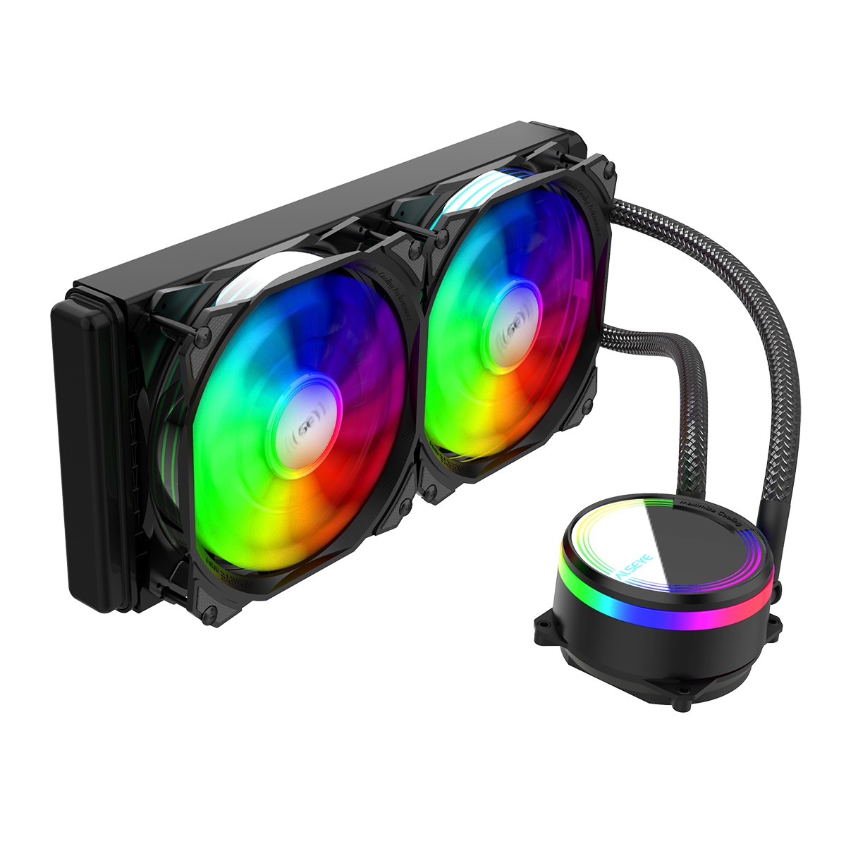 Water Cooler Alseye M240 Black, 240mm, RGB, Intel-AMD
