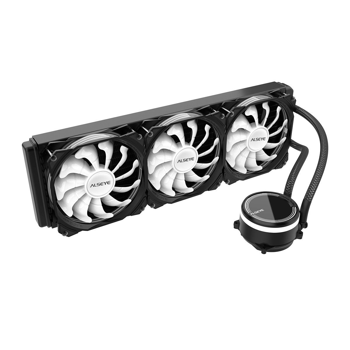 Water Cooler Alseye M360 Black, 360mm, RGB, Intel-AMD