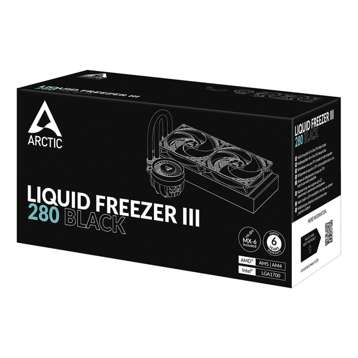 Water Cooler Arctic Liquid Freezer III 280, 280mm, Intel-AMD, Black, ACFRE00135A