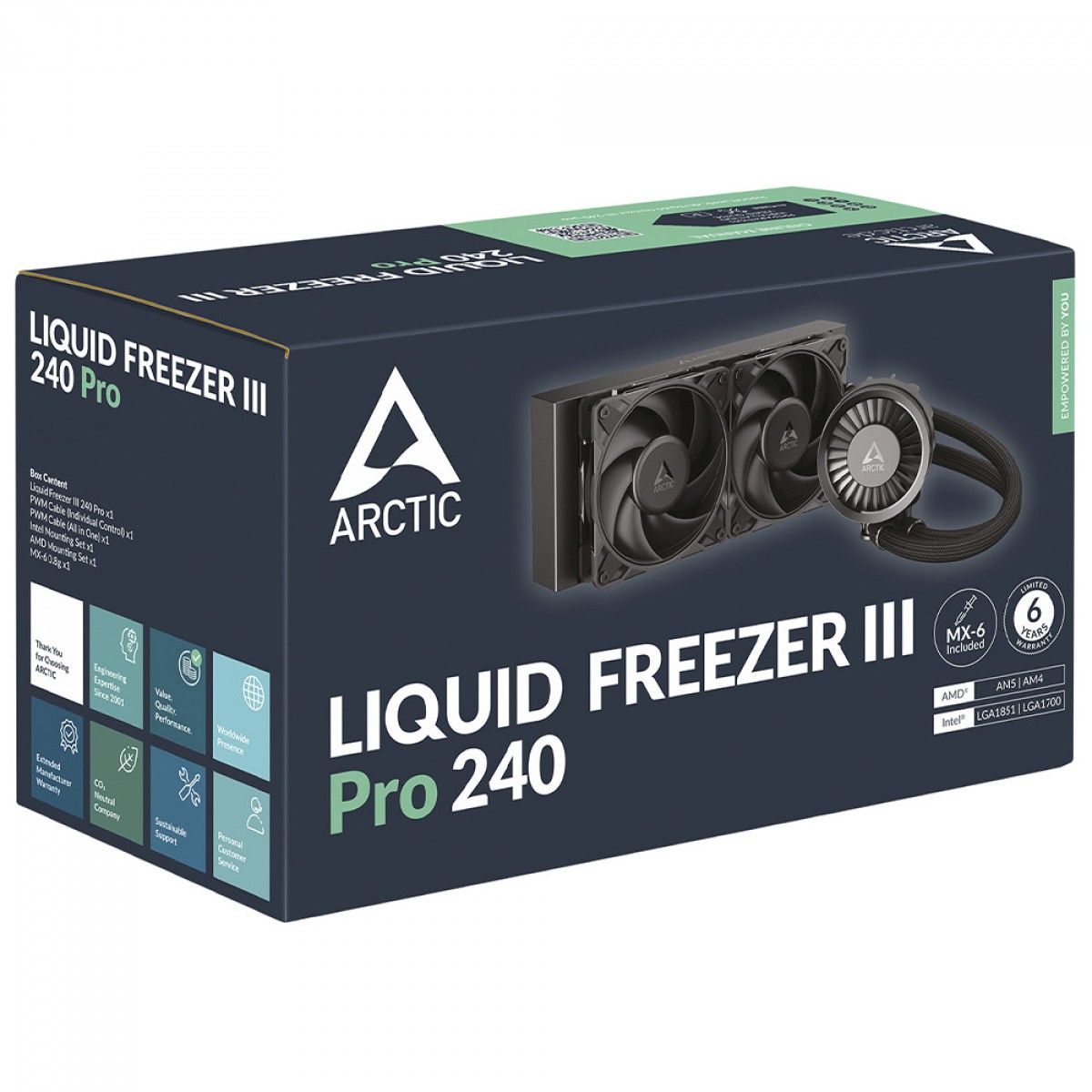 Water Cooler Arctic Liquid Freezer III Pro 240, 240mm, Intel-AMD, Preto, ACFRE00178A