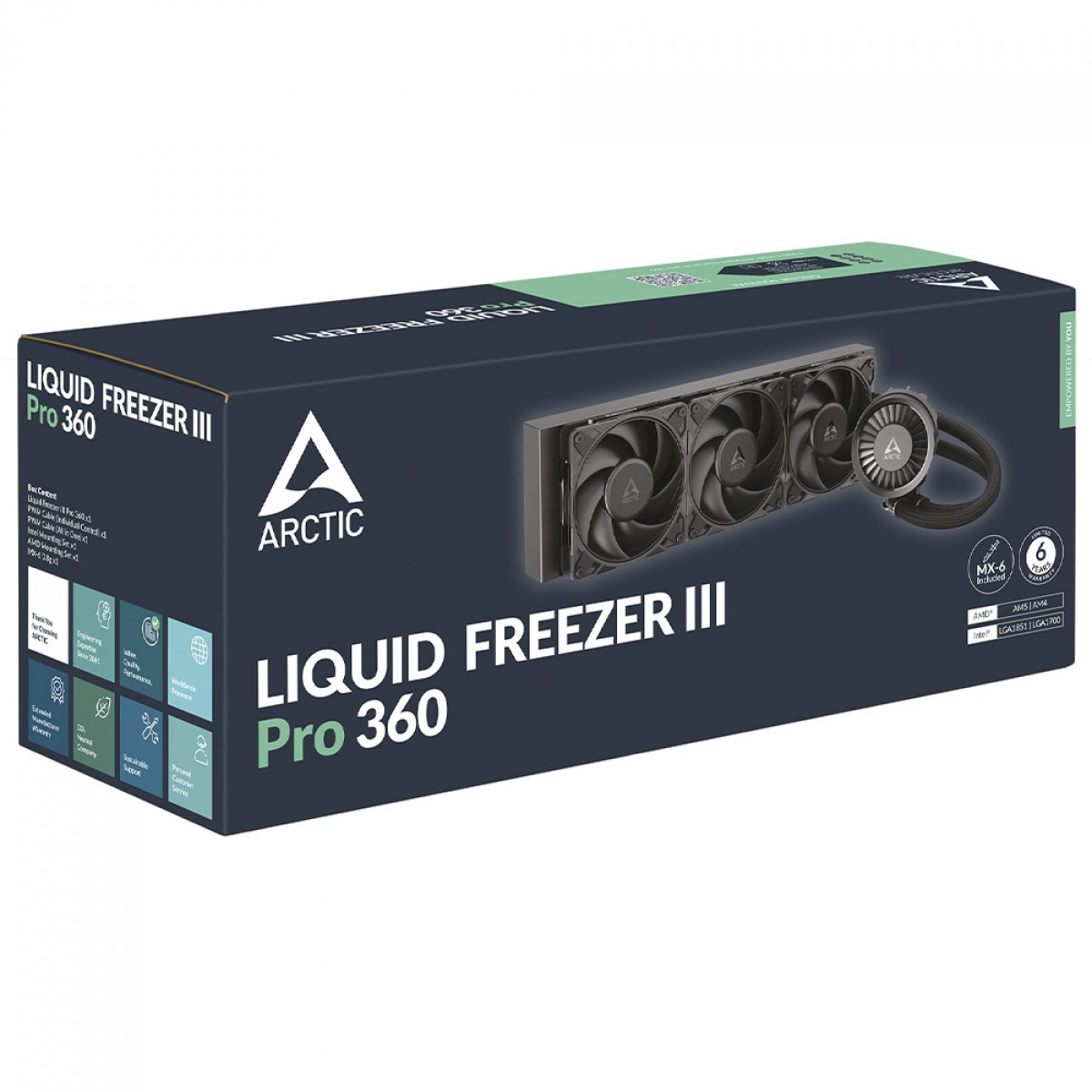 Water Cooler Arctic Liquid Freezer III Pro 360, 360mm, Intel-AMD, Preto, ACFRE00180A