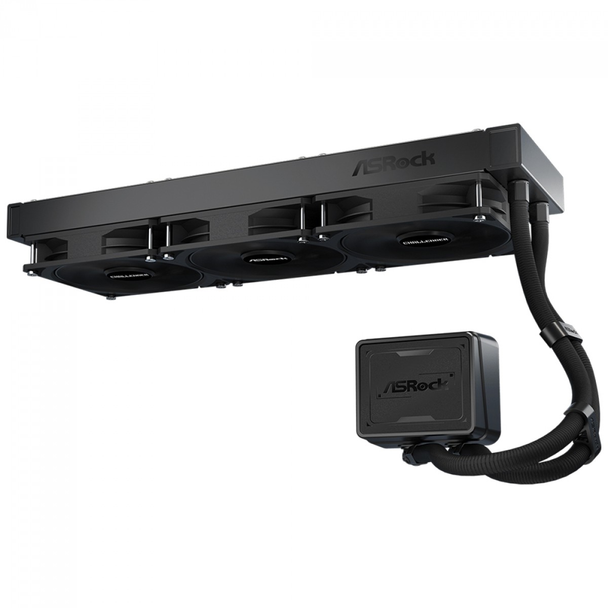 Water Cooler ASRock Challenger Pure 360, 360mm, Intel-AMD, PWM, Preto, 90-ACLA36-BDKGA6