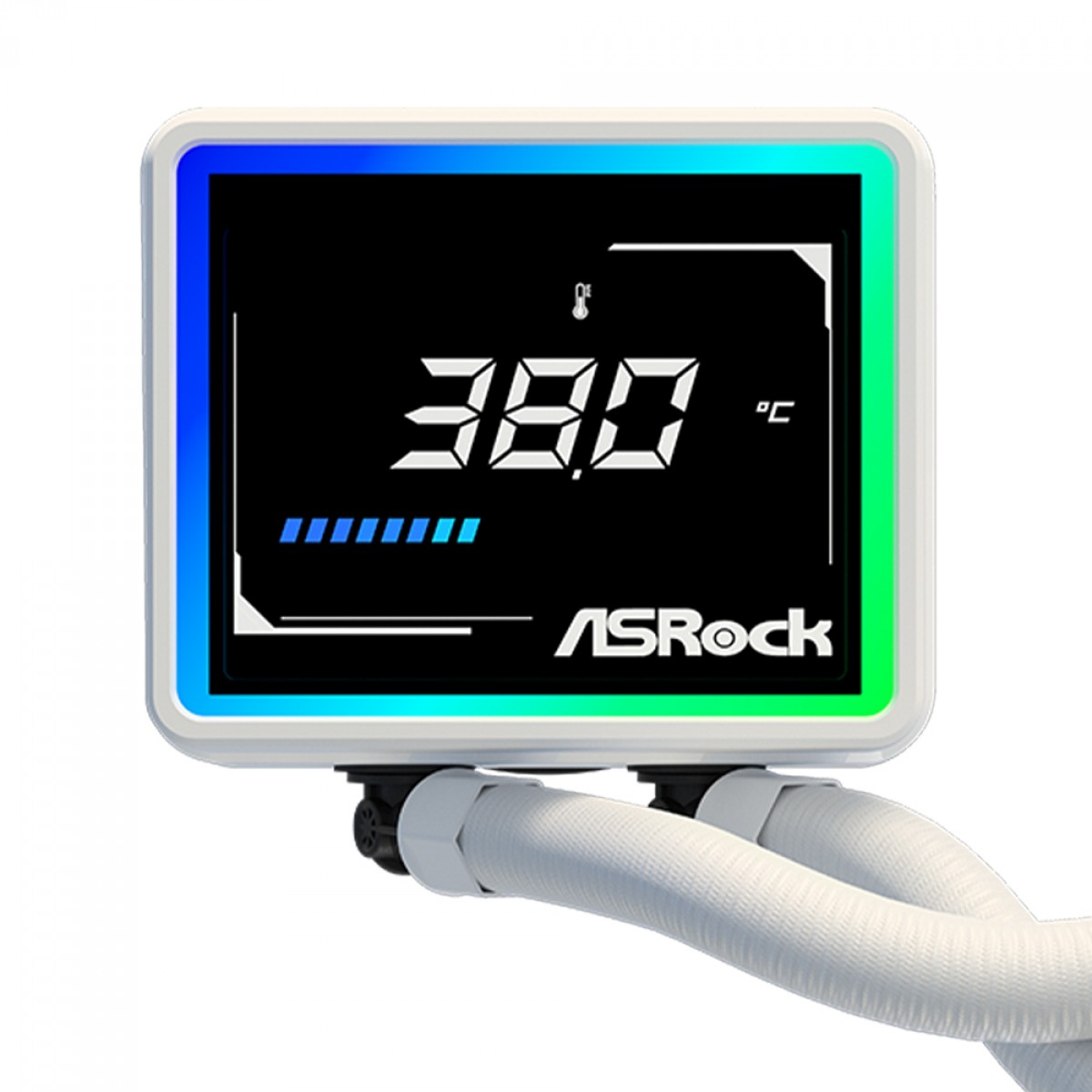 Water Cooler ASRock Challenger White 360 Digital, ARGB, 360mm, Com Display Digital, Intel-AMD, PWM, Branco, 90-ACLA36-WAAGA6
