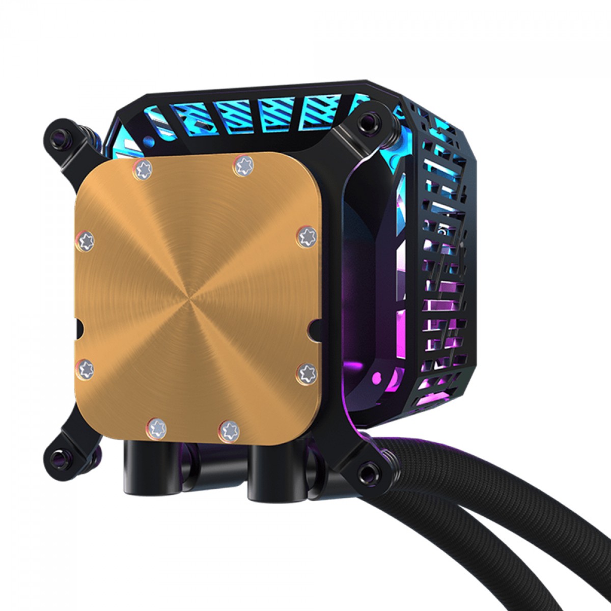 Water Cooler ASRock Phantom Gaming 360, ARGB, 360mm, Com Tela LCD, Intel-AMD, PWM, Preto, 90-APGA36-BAAGA5
