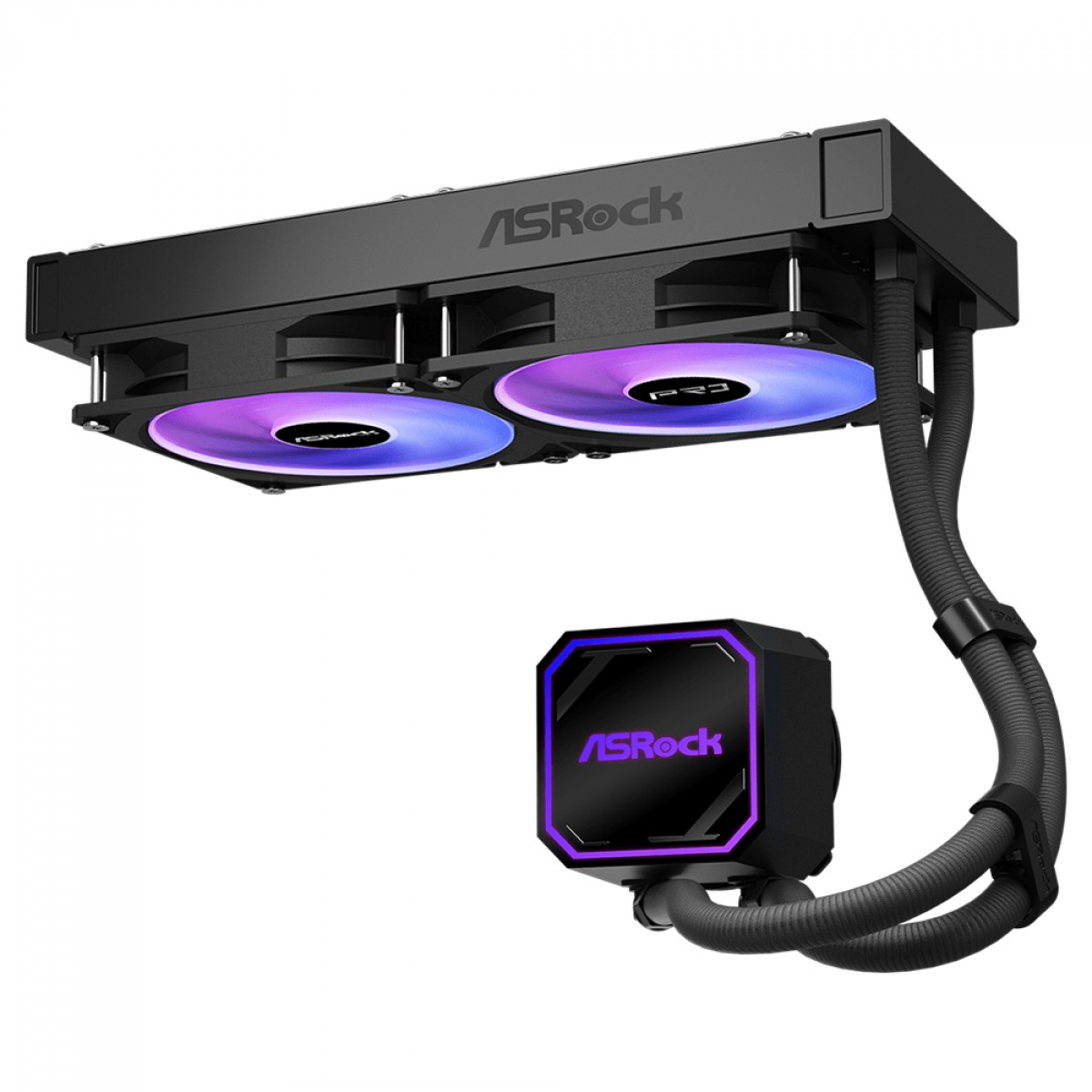 Water Cooler ASRock Pro 240, ARGB, 240mm, Intel-AMD, PWM, Preto, 90-APRA24-BAAGA6
