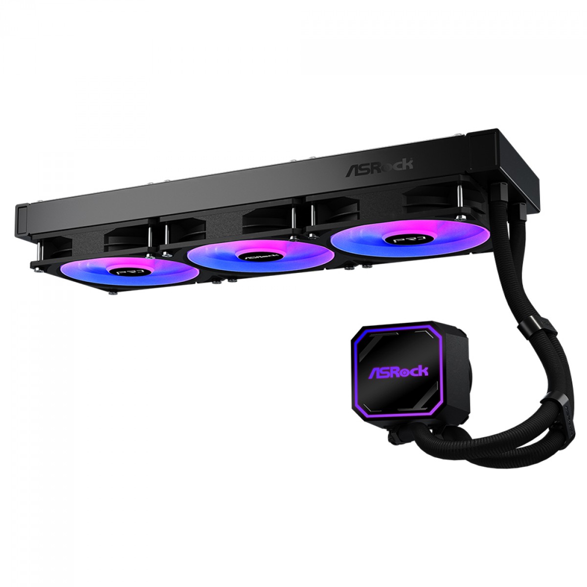 Water Cooler ASRock Pro 360, ARGB, 360mm, Intel-AMD, PWM, Preto, 90-APRA36-BAAGA6
