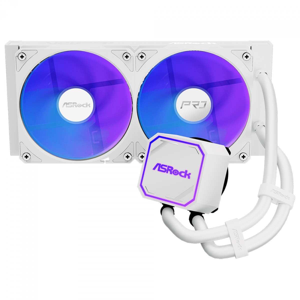 Water Cooler ASRock Pro White 240, ARGB, 240mm, Intel-AMD, PWM, Branco, 90-APRA24-WAAGA6