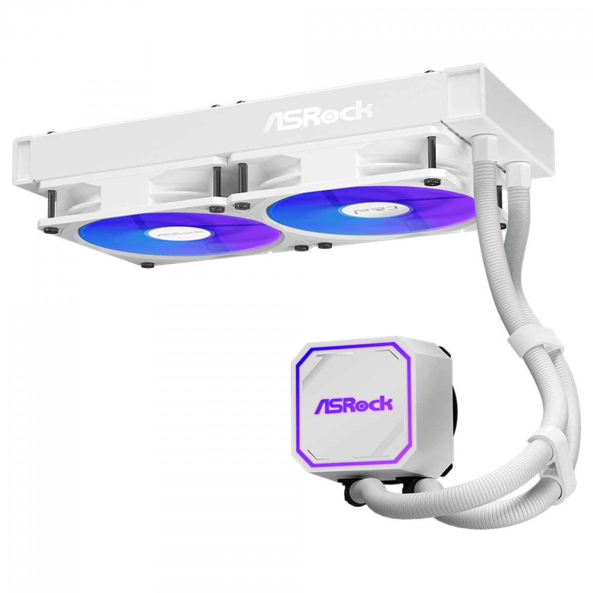 Water Cooler ASRock Pro White 240, ARGB, 240mm, Intel-AMD, PWM, Branco, 90-APRA24-WAAGA6