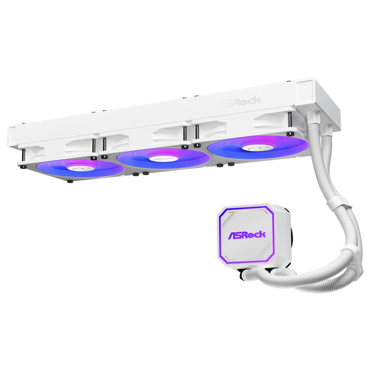 Water Cooler ASRock Pro White 360, ARGB, 360mm, Intel-AMD, PWM, Branco, 90-APRA36-WAAGA6