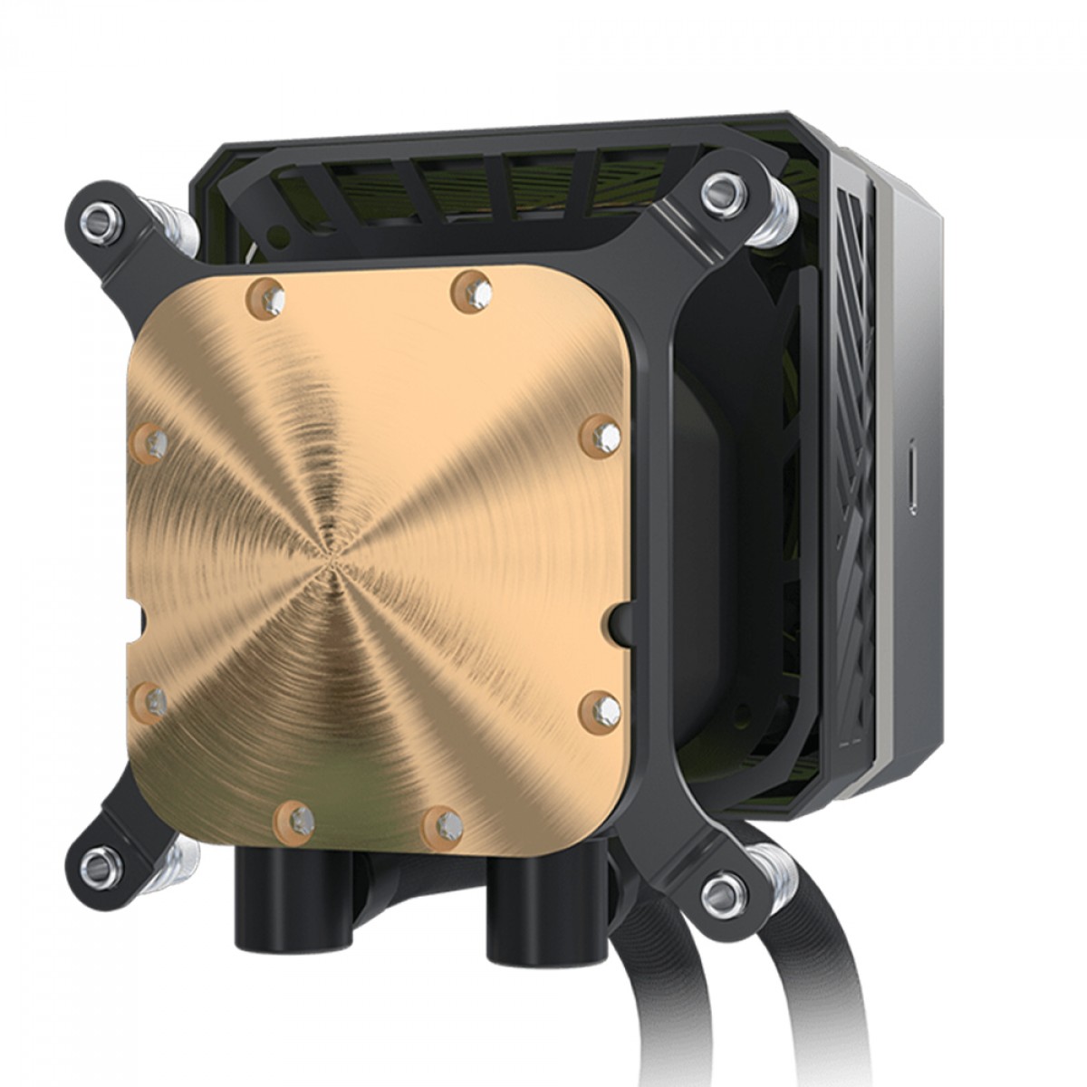 Water Cooler ASRock Steel Legend Dark 360, ARGB, 360mm, Com Tela LCD, Intel-AMD, PWM, Preto, 90-ASLA36-BAAGA5