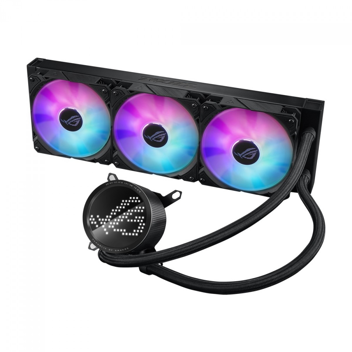 Water Cooler Asus Rog Ryuo III, 360mm, ARGB, Intel-AMD, Black, 90RC00I1-M0UAY0