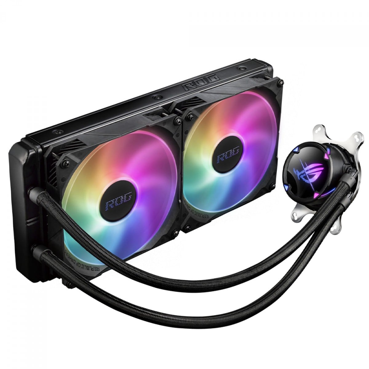 Water Cooler Asus Rog Strix LC II, 280mm, ARGB, Intel-AMD, Preto, 90RC00C1-M0UAY1