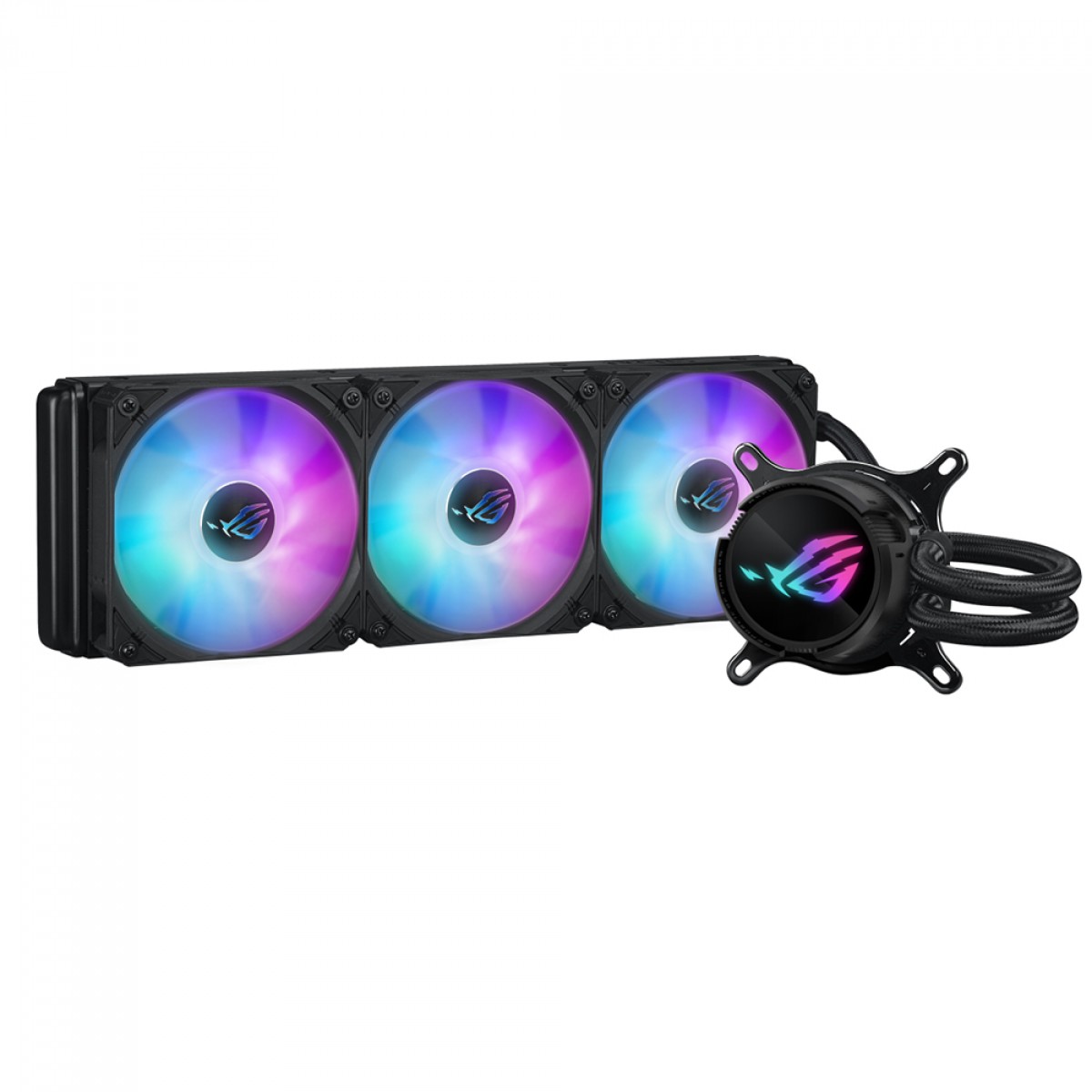 Water Cooler Asus Rog Strix LC III, 360mm, ARGB, Intel-AMD, Black, 90RC00T1-M0UAY0