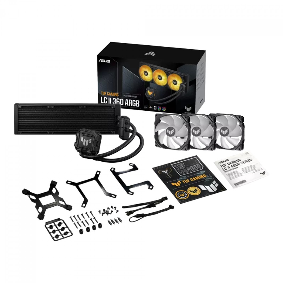 Water Cooler Asus TUF Gaming LC II, 360mm, ARGB, Intel-AMD, Black, 90RC00M1-M0UAY0