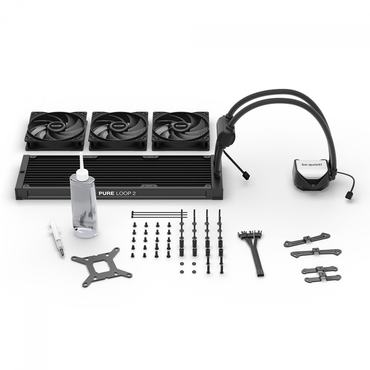 Water Cooler Be Quiet Pure Loop 2, 360mm, ARGB, PWM, Intel/AMD, Preto, BW019