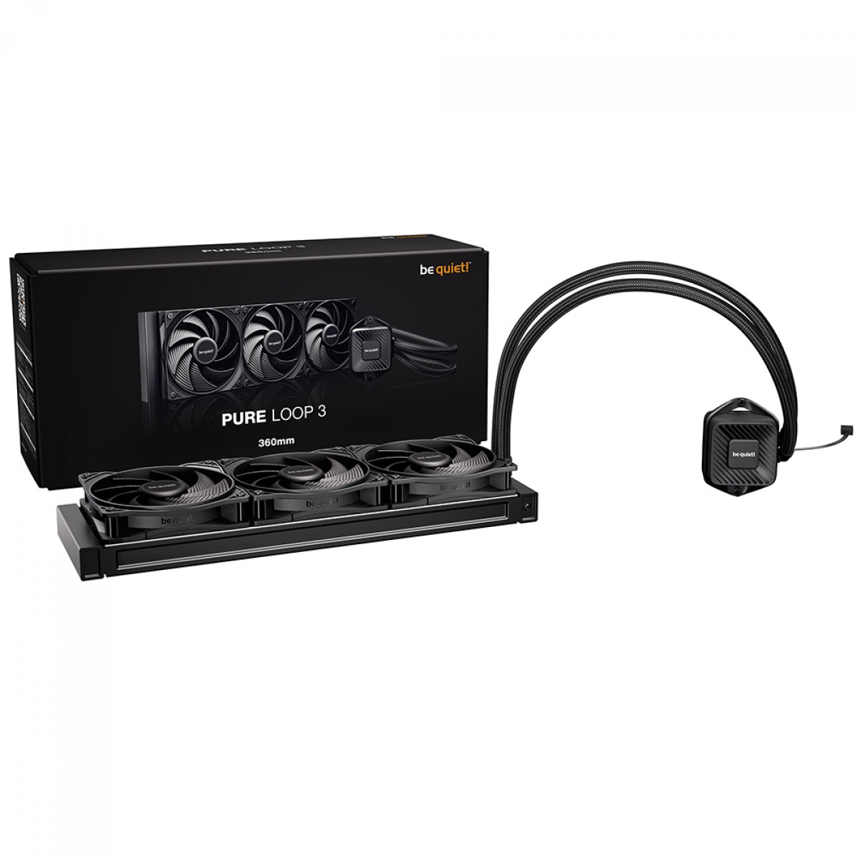 Water Cooler Be Quiet Pure Loop 3, 360mm, PWM, Intel/AMD, Preto, BW029US