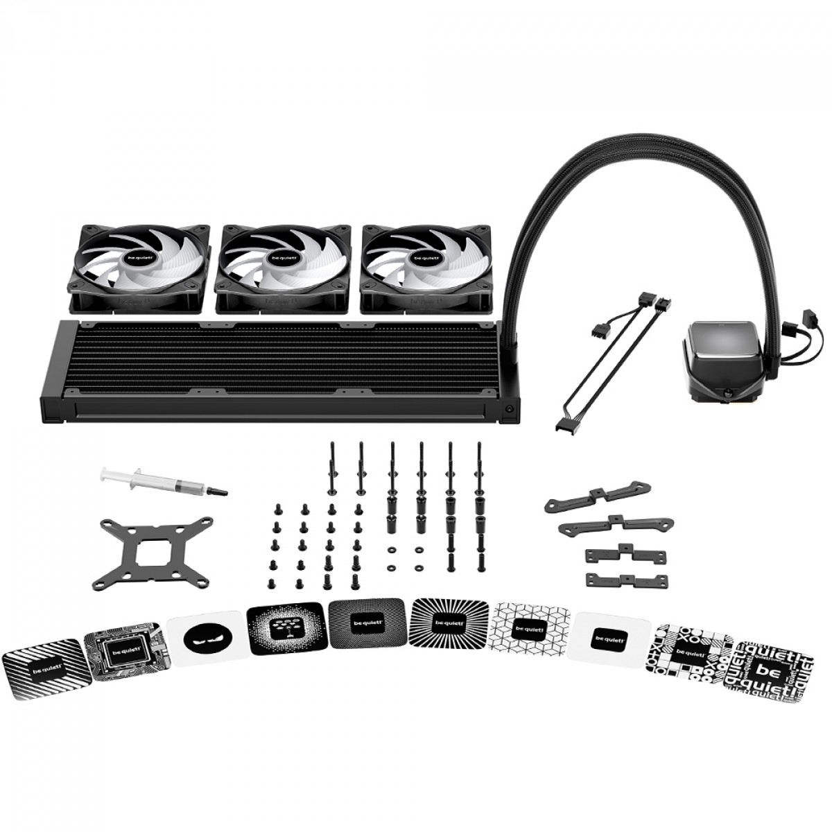 Water Cooler Be Quiet Pure Loop 3 LX, ARGB, 360mm, PWM, Intel/AMD, Preto, BW031US