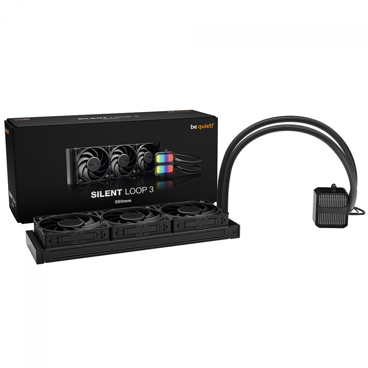 Water Cooler Be Quiet Silent Loop 3, ARGB, 360mm, PWM, Intel/AMD, Preto, BW025