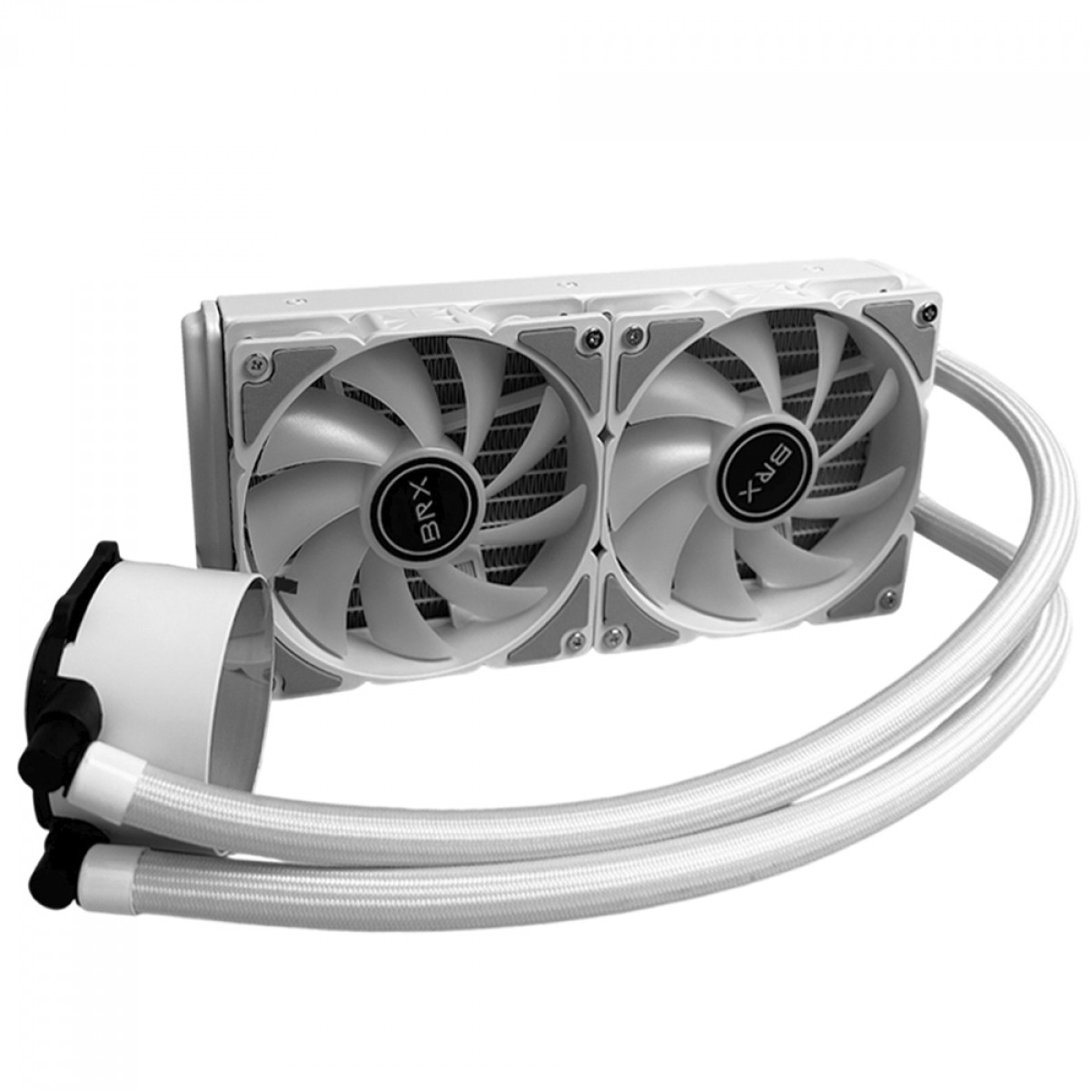 Water Cooler BRX Frost White CAF106, RGB, 240mm, PWM, Intel-AMD, Branco