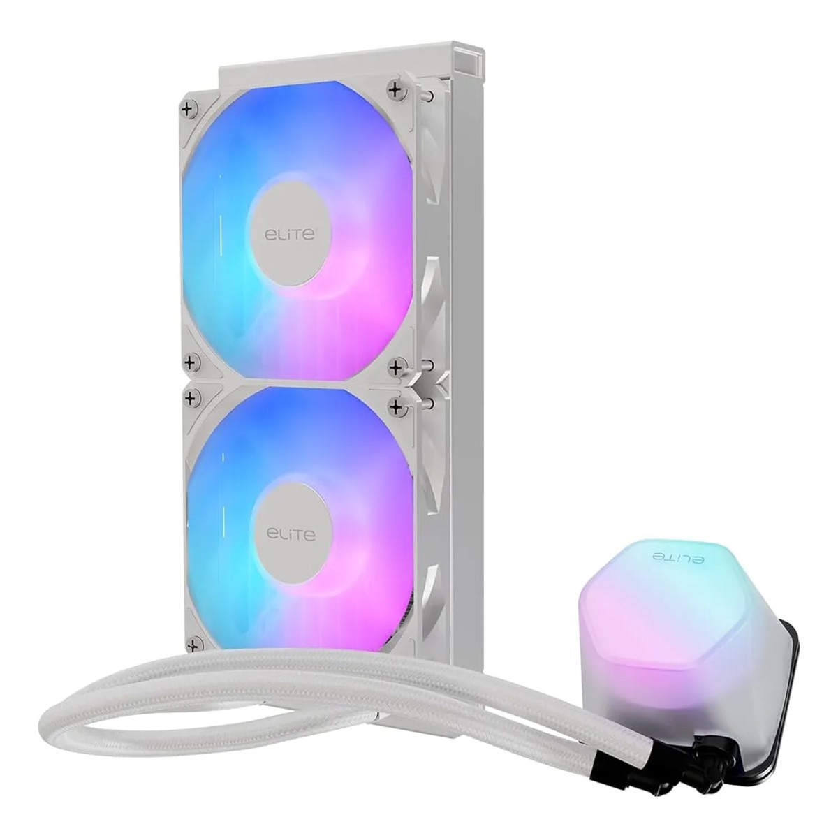 Water Cooler Cooler Master Elite Liquid, ARGB, 240mm, Intel-AMD, Branco, ELW-D24M-A21DA-RW