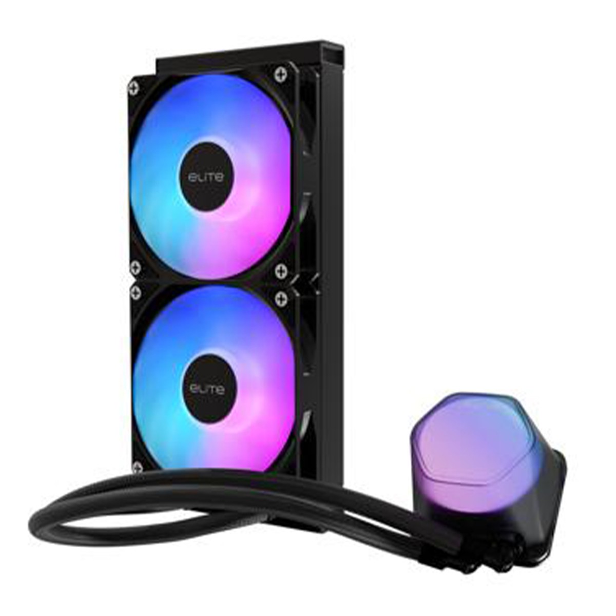 Water Cooler Cooler Master Elite Liquid, ARGB, 240mm, Intel-AMD, Preto, ELW-D24M-A21DA-R1